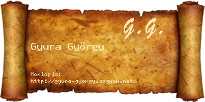 Gyura György névjegykártya