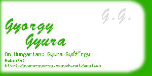 gyorgy gyura business card